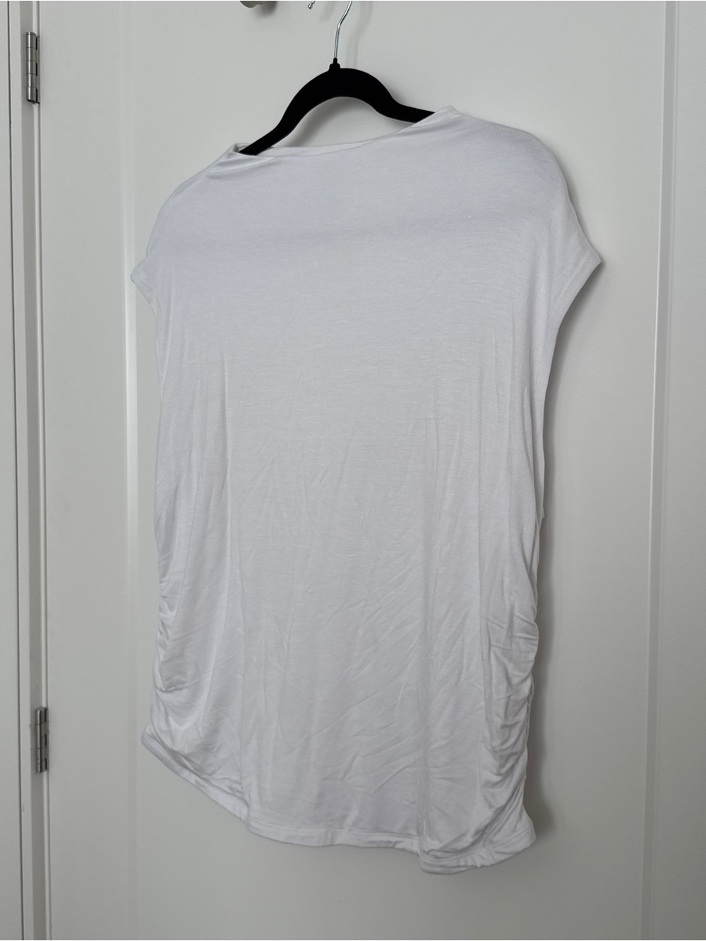 George White Short-Sleeve Tunic with Side Ruching